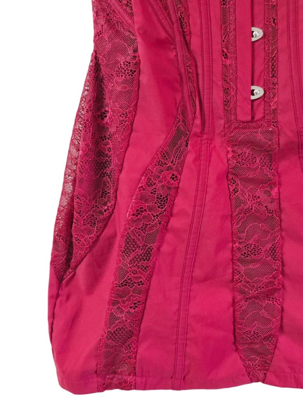 Mars the Label The Lace Clasp Detail Mini Dress, Wine Red, NWT, Sz 8US/12UK - Picture 6 of 10